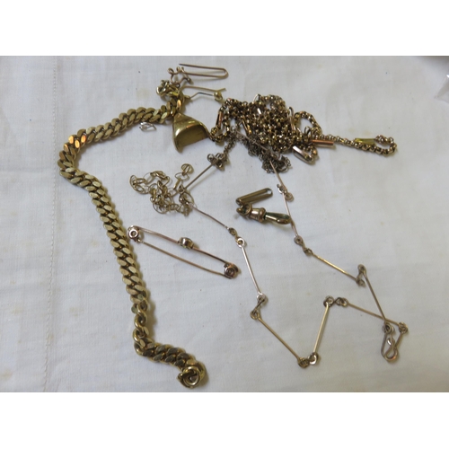 80 - Bag containing Brooch, Various Chains, etc