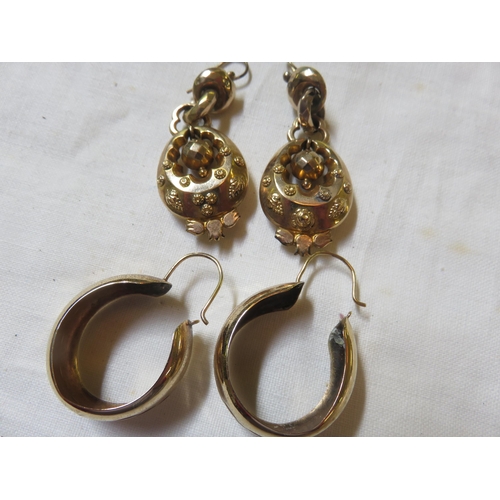 88 - Two Pairs of Gilt Metal Cluster Earrings