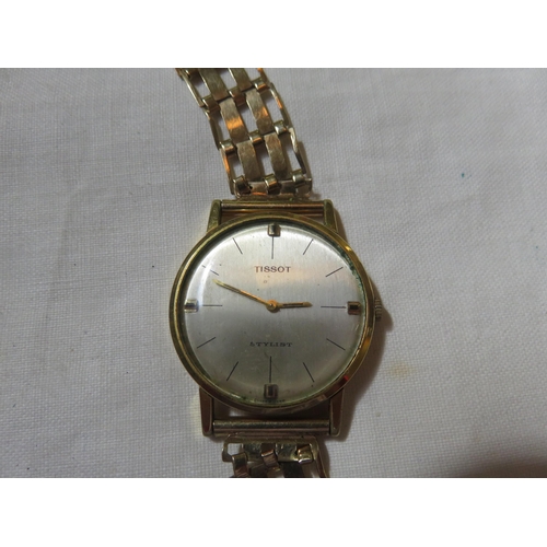 96 - Gents Tissot Bracelet Watch and 9ct Gold Bracelet