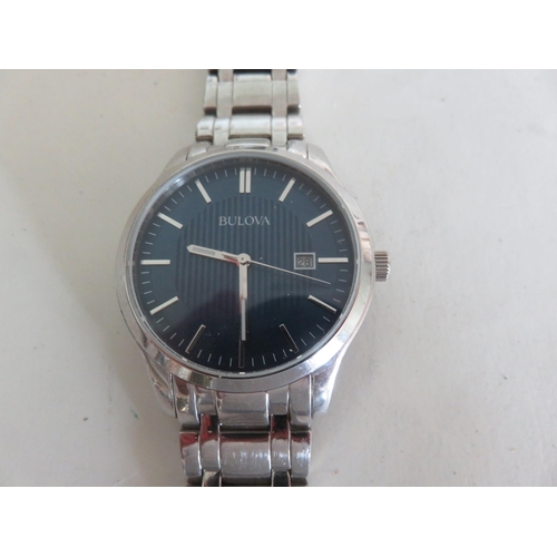 104 - Gents Bulova Watch (Damaged)