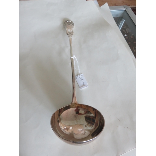 106 - Georgian Glasgow Silver Soup Ladle