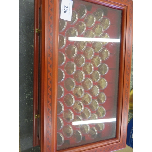 238 - Gold Plated One Dollar Coins in Fitted Display Case