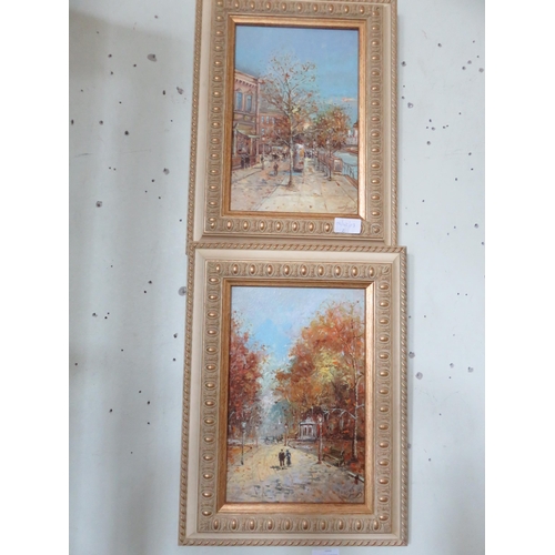 32 - Pair of Framed Oils on Canvas 
