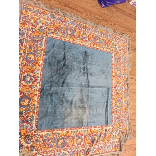 387 - Silk Rug, 55ins. x 60 ins.