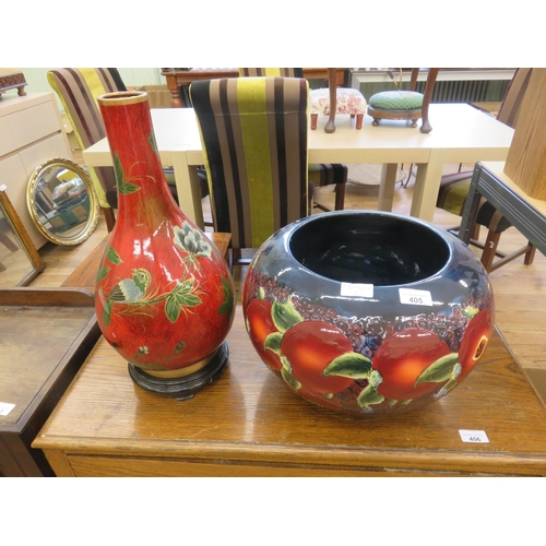 405 - Large Decorative Ceramic Bowl and Decorative Vase