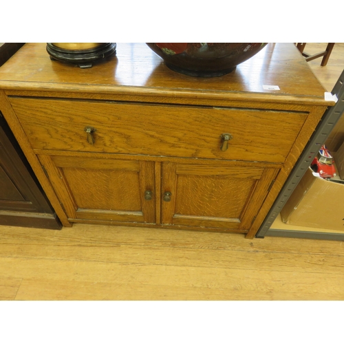 406 - Oak two door Cabinet and drawer