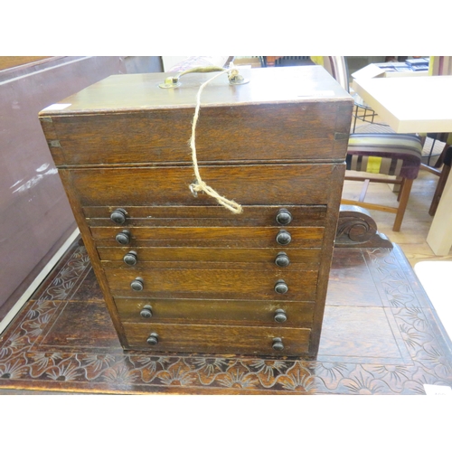 408 - Oak Multi Medical Chest with drawers