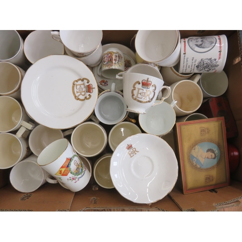 419 - Large Box with Royalty Cups, Teasets etc