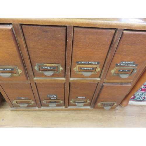 423 - Oak Bankers 8 Drawer Chest