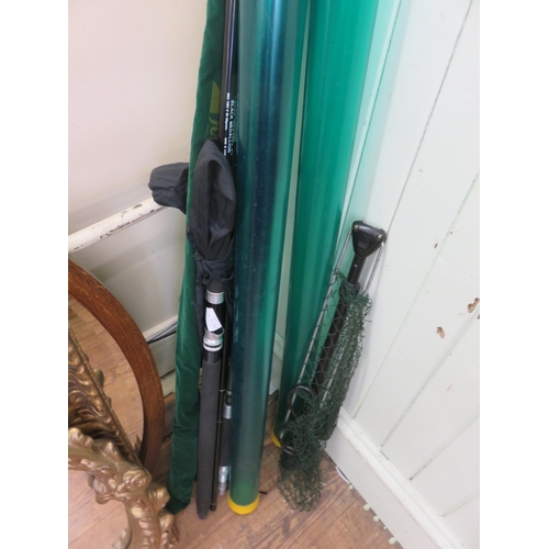 431 - ADDERS 3 Section 9½ft. rod with three other rods and landing net and two carry tubes