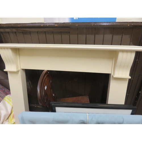 436A - Painted Wooden Fire Surround