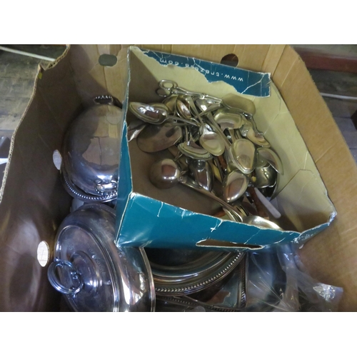 319 - Box of Silver Plated Ware and EPNS