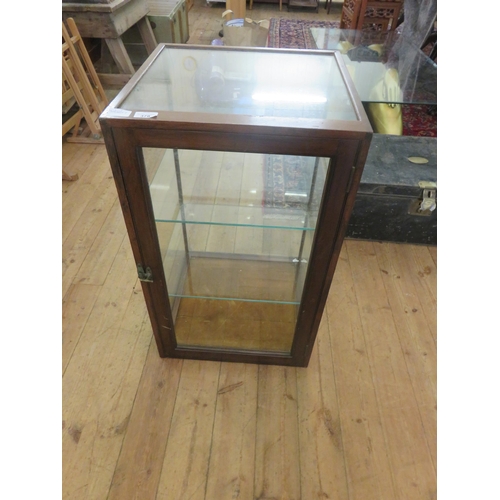 378 - Single Door Display Case With Two Shelves