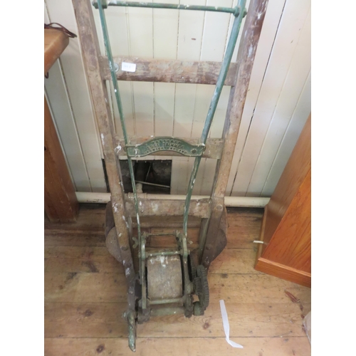 397A - Old Ransomes Edge Trimmer and old Wooden Trolley