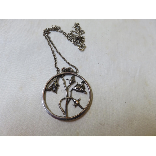 72 - Norman Grant Silver Pendant and Chain