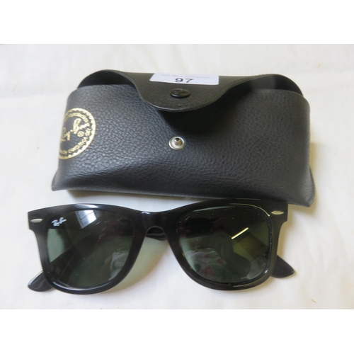 97 - Cased Rayban Sunglasses