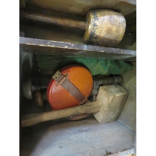 197 - Wooden Box with various Tools