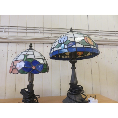 200 - Two Tiffany Style Lamps and shades