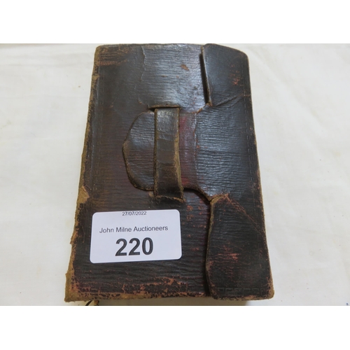 220 - Leather Bound Pocket Bible