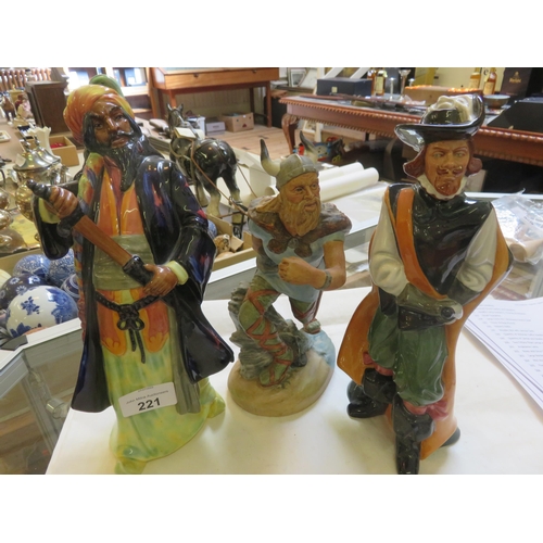 221 - Three Royal Doulton Figures 