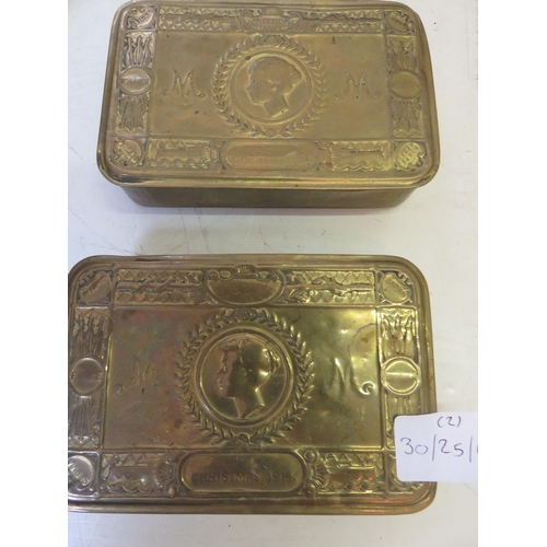 228 - Two Princess Mary Christmas Tins 1914 (empty)