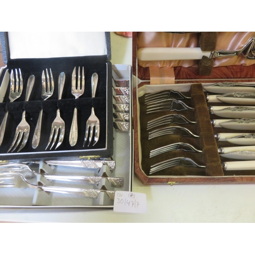 229 - Three sets of Plated Cutlery