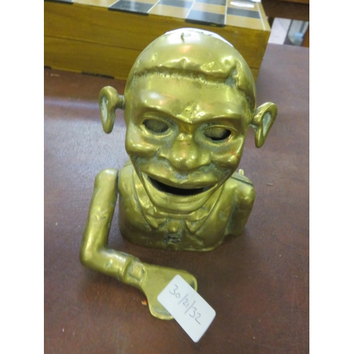 247 - Novelty Brass Money Bank