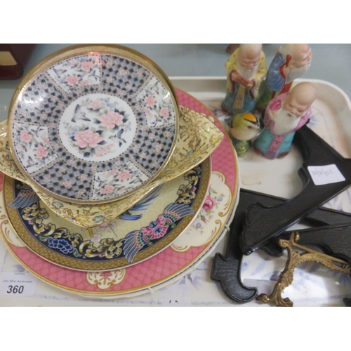 360 - Tray with plates, Eastern style Figures