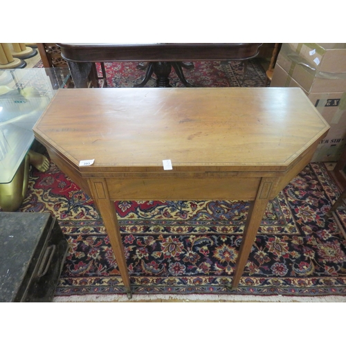 393 - Inlaid Mahogany Lift Over Card Table