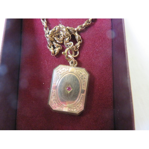 67 - Victorian Chain with Gem Photo Locket