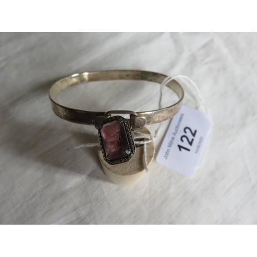 122 - Silver Bangle and Silver Ring