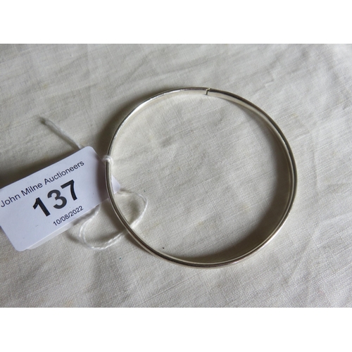 137 - Edinburgh Hallmarked Silver Bangle