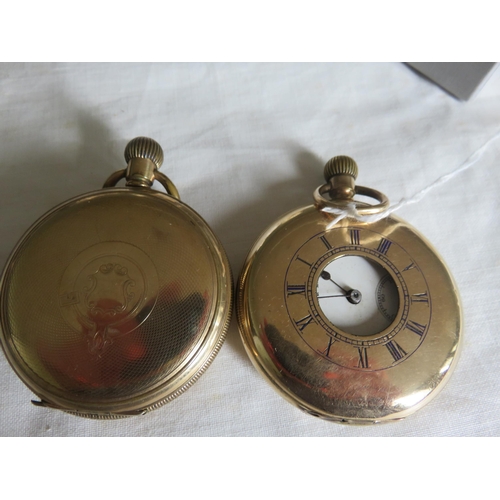 140 - Pair of Gold Plated Pocket Watches