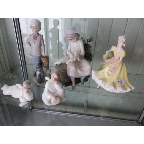 158 - Four Nao Figures and One Royal Doulton Figure 