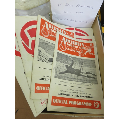 166 - Aberdeen Football Club Programmes from 1966-1977