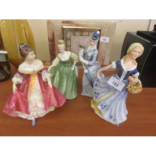 182 - Two Royal Doulton Figures - 'Southern Belle' and 'Fair Lady' plus Two Petite Ladies (Lisa and Fiona)... 