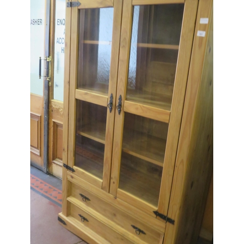 441 - Pine Two Door and Two Drawer Display Unit