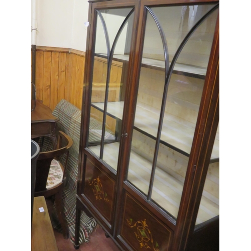 442 - Edwardian Inlaid Mahogany Display Cabinet