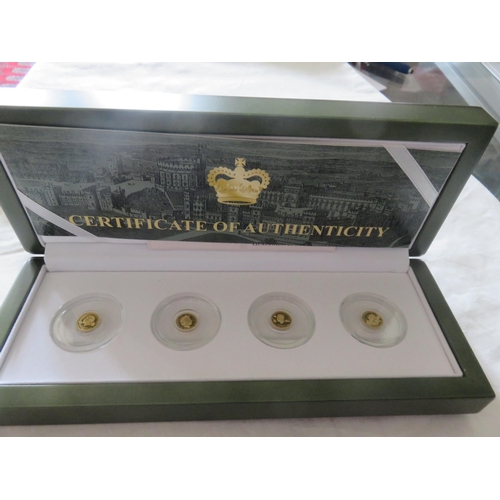 66 - 100th Anniversary of The House of Windsor Four Gold Coin Set