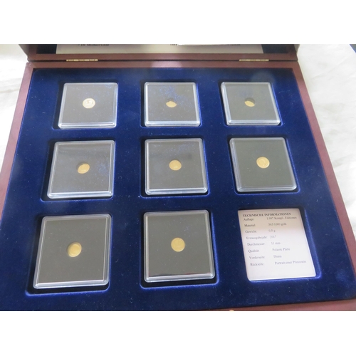 68 - Portraits of a Princess Eight Gold Miniature Coin set