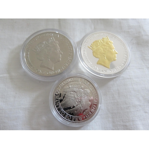 93 - Two Silver Crowns Commemorative Coins and One Silver ½ Crown