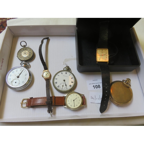 108 - Mixed lot of Pocket and Wrist Watches (one gold cased)