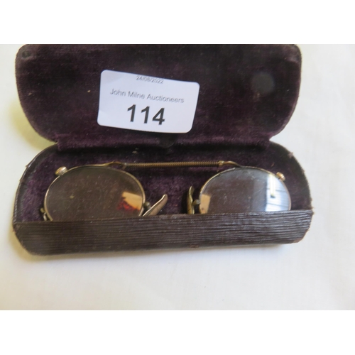 114 - Cased old Spectacles