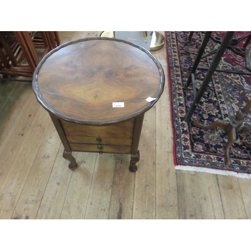 419 - Mahogany Lift Over Sewing Box and contents