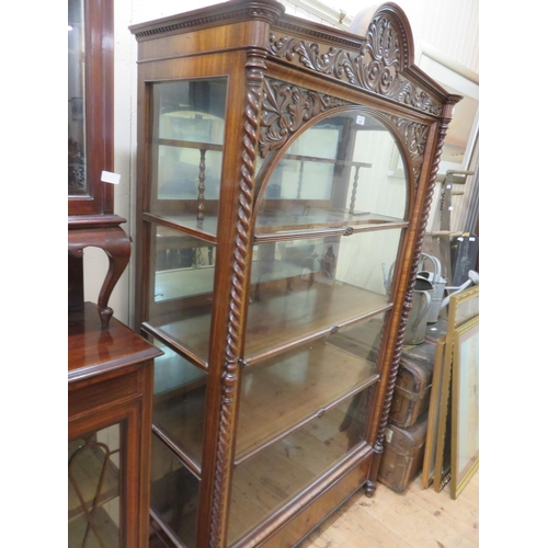 448 - Continental Mahogany and Glazed  Bookcase/Display Cabinet