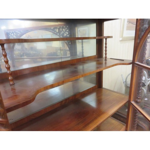 448 - Continental Mahogany and Glazed  Bookcase/Display Cabinet