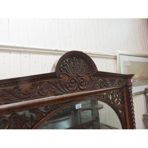 448 - Continental Mahogany and Glazed  Bookcase/Display Cabinet