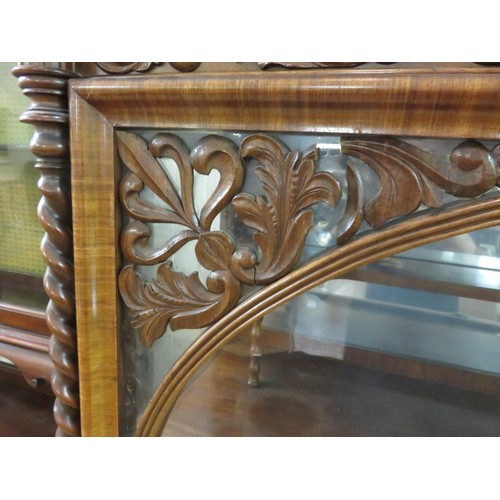 448 - Continental Mahogany and Glazed  Bookcase/Display Cabinet