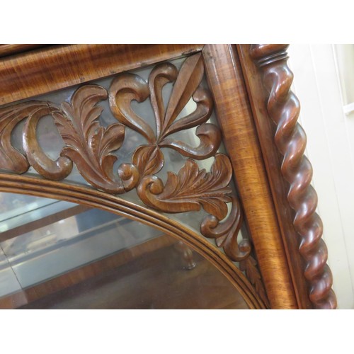 448 - Continental Mahogany and Glazed  Bookcase/Display Cabinet