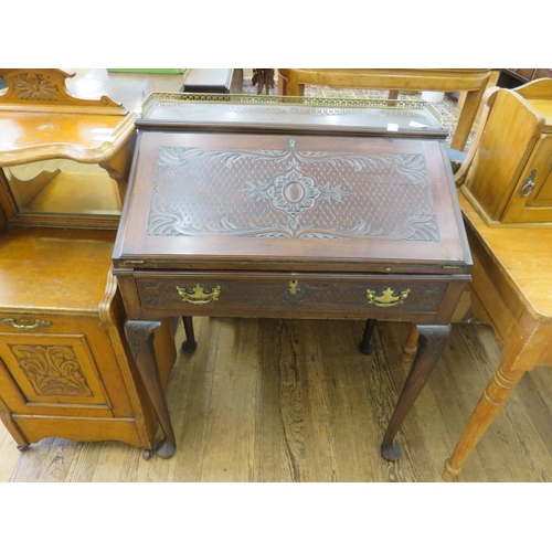 455 - 19th Century Stained Wood Ladies Writing Desk with Ormolu Gallery